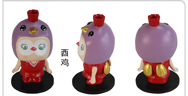 Zodiac ornament ceramic express cartoon hand do tide play doll, secondary yuan decoration small place, a birthday present