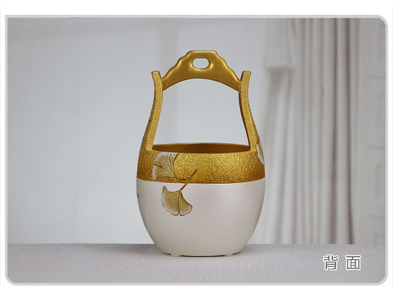 Ceramic barrel creative receive a box sitting room dresser make - up box type, the receive remote control box of the desktop storage box