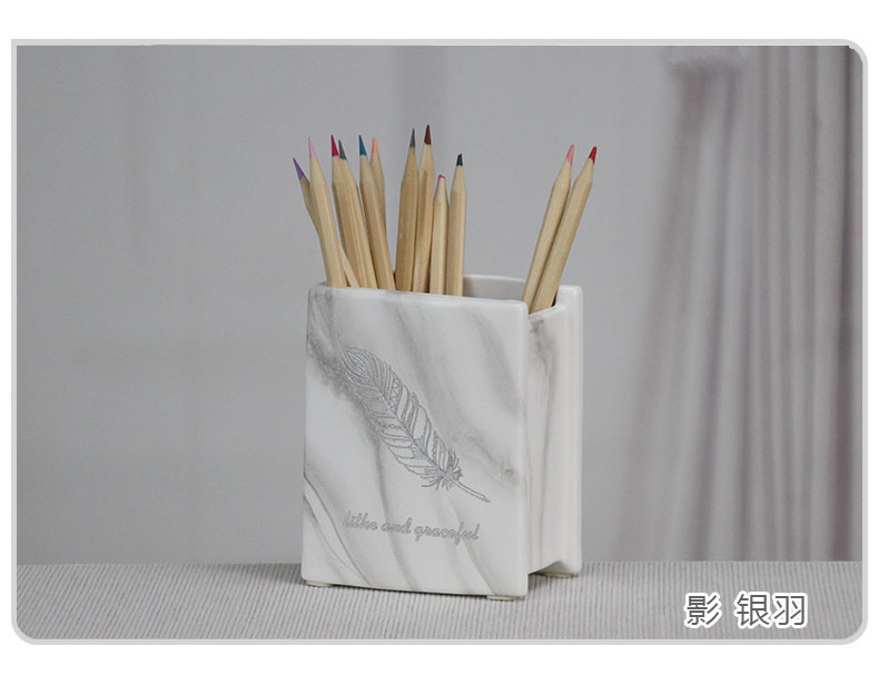 Great creative fashion express ceramic brush pot desktop stationery contracted brush pot office receive a simple gift box