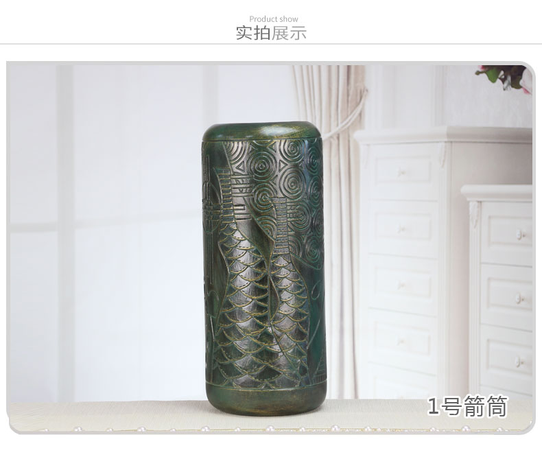 Imitation bronze furnishing articles of Chinese style household adornment ceramics handicraft sitting room whatnot rich ancient frame study ornament