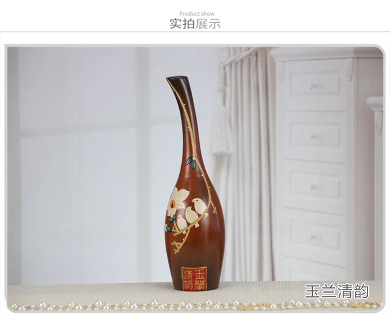 Large ceramic youth well dried flowers, flowers in the living room furnishing articles furnishing articles of modern home decoration crafts vases, flower implement