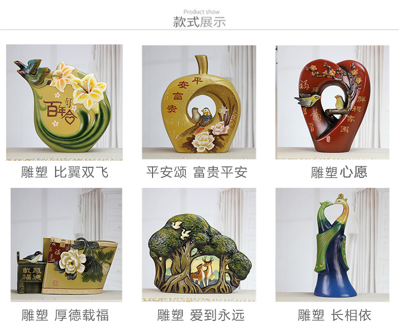 Great well ceramic checking its handicraft gift happy household adornment rich ancient frame is placed in the living room