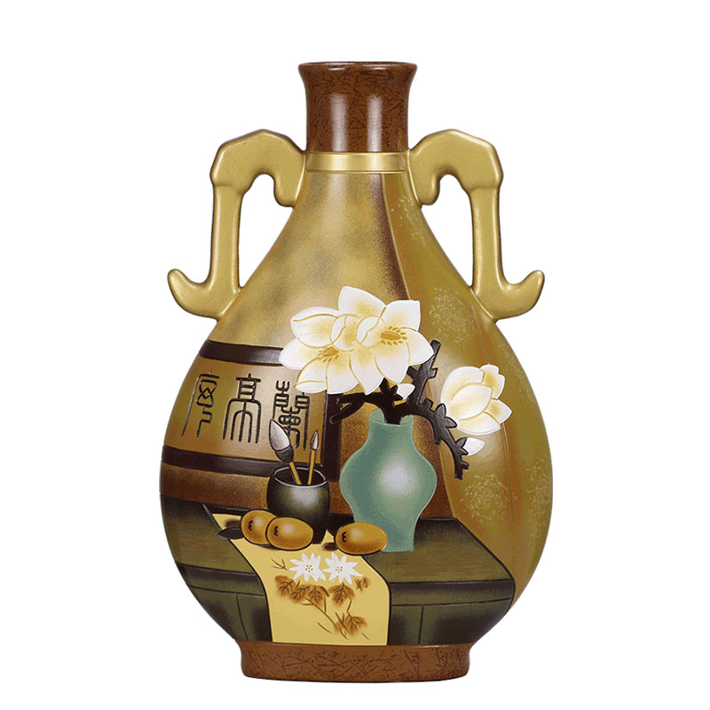 Great well 2 ears flat TV ark, sitting room of Chinese style household decorations rich ancient frame decorative ceramic arts and crafts