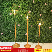 New wedding Prop Rights Sceptic Diamond Road Leading Swing Piece Wedding Ttai Road Leading Iron Art Golden Diamond Road Citation