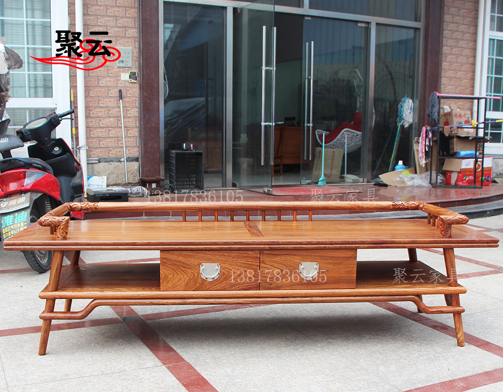 New Chinese style mahogany hedgehog red sandalwood TV cabinet all solid wood living room TV cabinet Linjing Su pear furniture