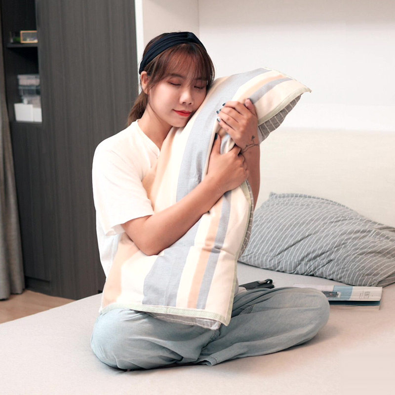 Thickened old coarse cloth pillow pillow towel a pair of cotton anti-mite upscale single cool four seasons cotton summer large