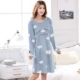 Áo ngủ nữ mùa đông và mùa thu cotton dài tay dễ thương tươi sinh viên gợi cảm đồ ngủ gợi cảm kích thước lớn phụ nữ mang thai lỏng lẻo váy dài tay thu đông