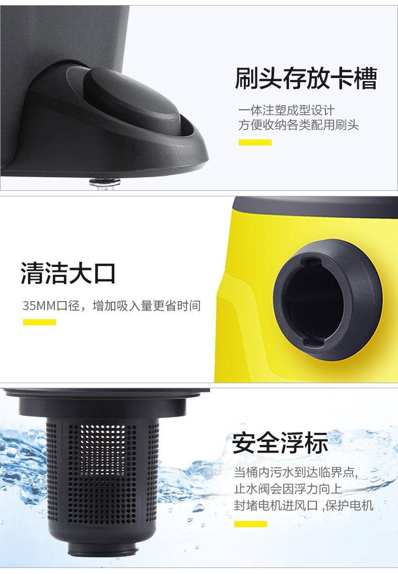 robot hút bụi xiaomi vacuum mop esse Máy hút bụi gia đình Supor mạnh mẽ công suất cao cầm tay ướt và khô thùng công nghiệp Máy hút bụi thương mại mới - Máy hút bụi