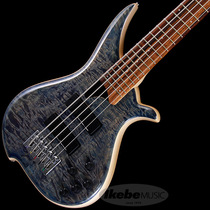 Japanese Straight Hair TUNE TWB-5 EX Quilted Maple Top Bleached Blue 5 Strings