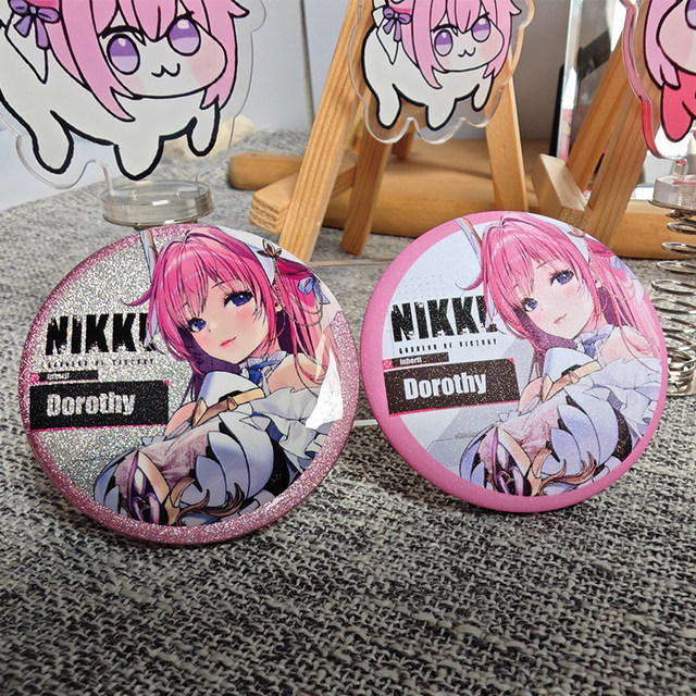 Nikke Goddess of Victory: Nikki Merchandise Double Flash Badge Cinderella Dorothy Alice Lapel Pin Badge