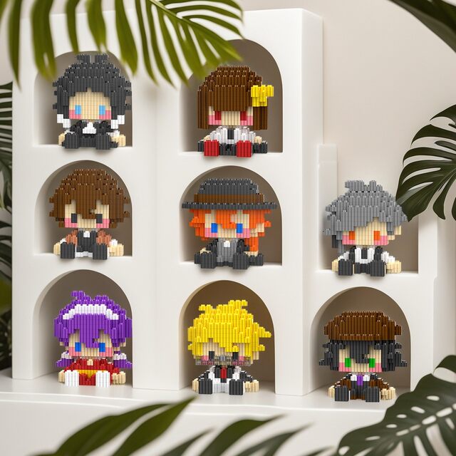 Bungou Stray Dogs animation peripherals Dazai Osamu Nakajima Atsushi Nakahara Chuuya building block model series assembly toy gift