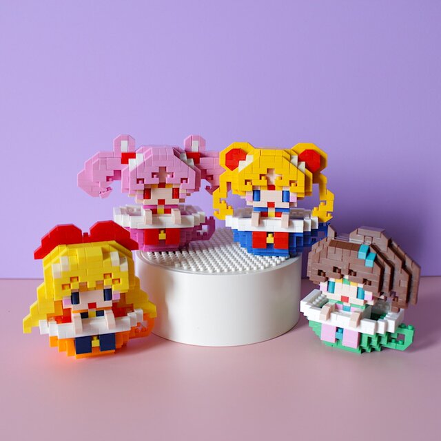 Small particle assembled building blocks, cute cartoon cup, cinnamon dog, star dew, Pokémon, children's educational toy gift