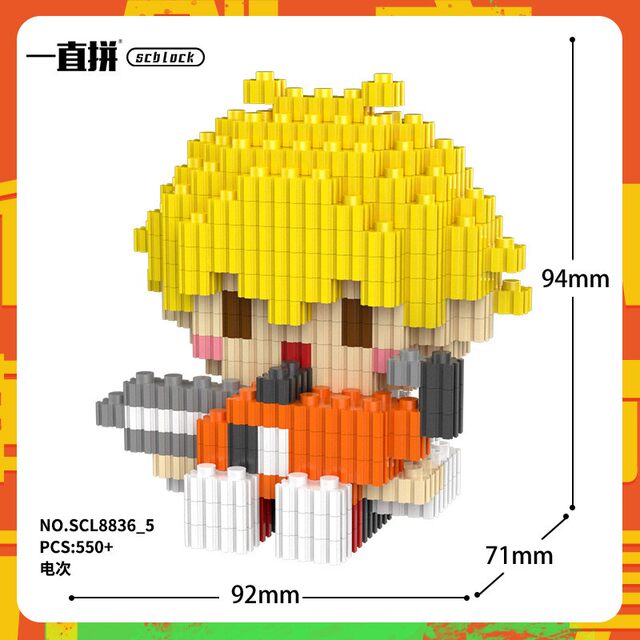 Chainsaw Man Anime Merchandise Building Blocks Pochita Denji Pawa Educational Toys Figure Model Ornament Gift
