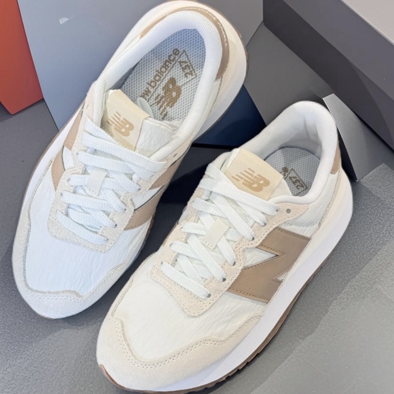 New Balance Nb 237 Leather Versatile and Comfortable Lifestyle Casual Shoes for Women in Beige Color Ws237Htb
