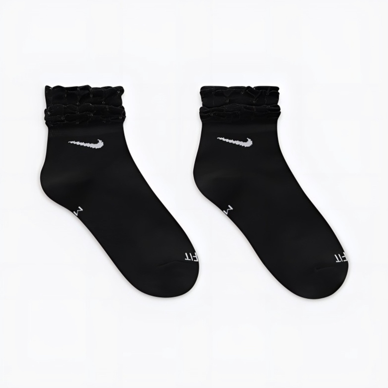 [Socks Are Not Eligible for Discounts] Nike Quick-Drying Mid-Calf Sports Socks for Women, 1 Pair, Black Dh5485-010