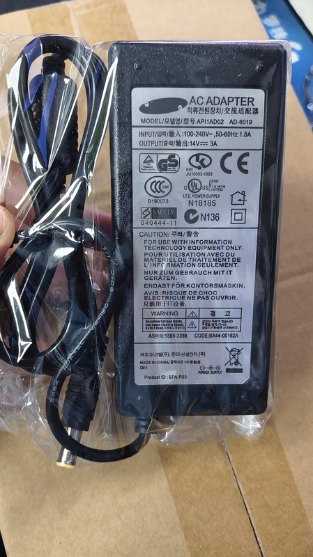 Samsung 14V3A Lcd Monitor Ap04214-Uv S19B150N Power Adapter Cord Charger