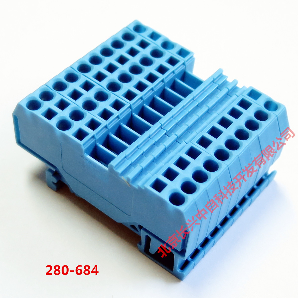 280-684 Blue Germany WAGO spring terminal block 3 wire 2 5mm2
