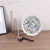 Simple plate display rack hanging clock stand sub-seat rack disc bracket medal tea cake decorative plate rack dish display rack