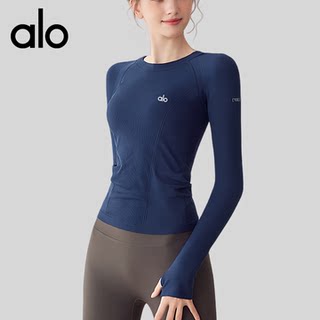 AIo高级感瑜伽服女紧身弹力运动上衣户外跑步显瘦健身服内搭打底