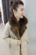 Châu Âu ga 2019 mùa đông mới dành cho nữ Hàng hóa châu Âu xu hướng Hàn Quốc áo dài mỏng vừa vặn cổ áo ấm áp áo khoác - Xuống áo khoác