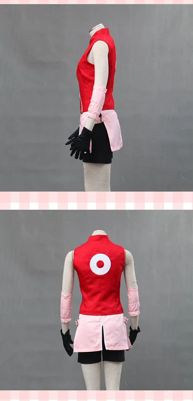 Naruto cos nguồn quần áo anime cos Shippuden Haruno Sakura trang phục quần áo phụ nữ và quần áo trẻ em