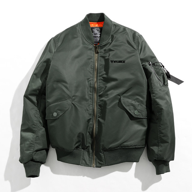 Myloricae ເສື້ອກິລາຜູ້ຊາຍດູໃບໄມ້ລົ່ນແລະລະດູຫນາວ windproof ບວກກັບ velvet casual jacket flight jacket ອອກກໍາລັງກາຍ baseball