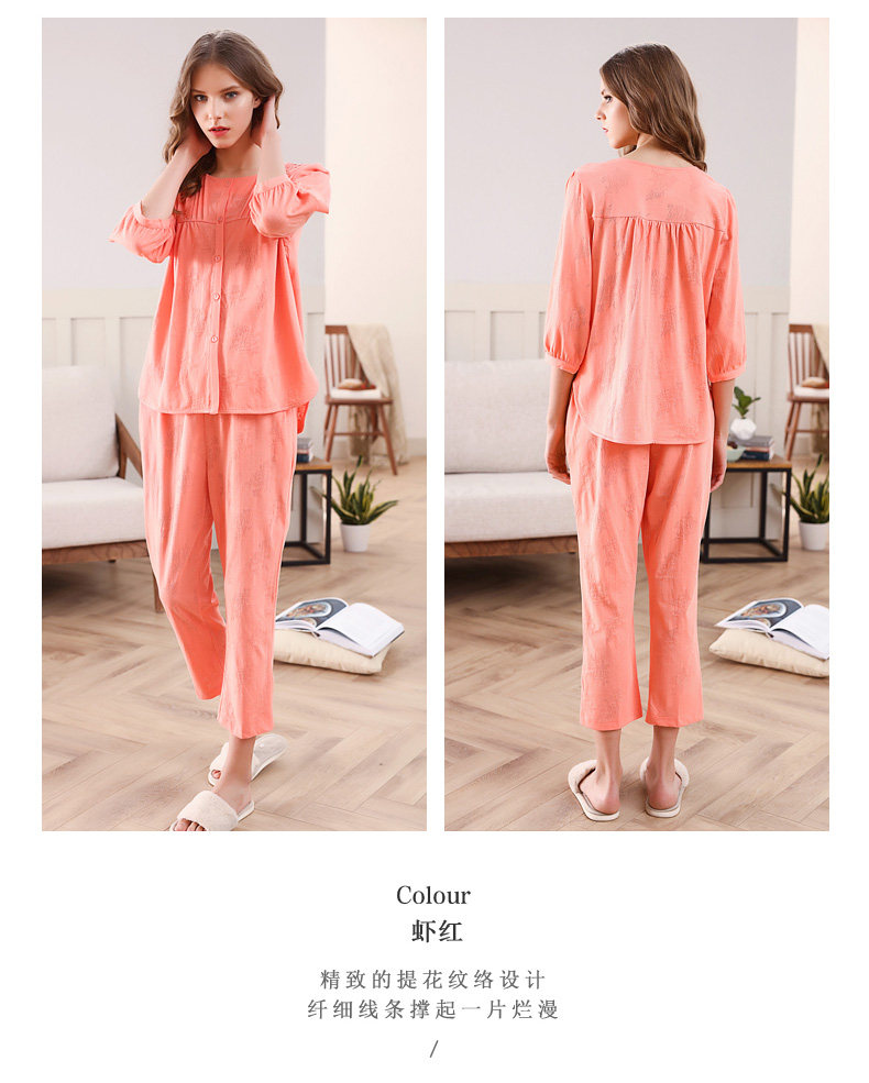Pyjama pour femme en Coton à manches - Ref 2993700 Image 15