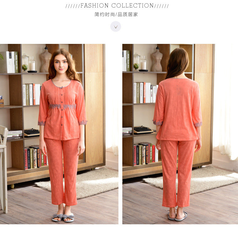 Pyjama pour femme en Coton à manches - Ref 2993709 Image 18