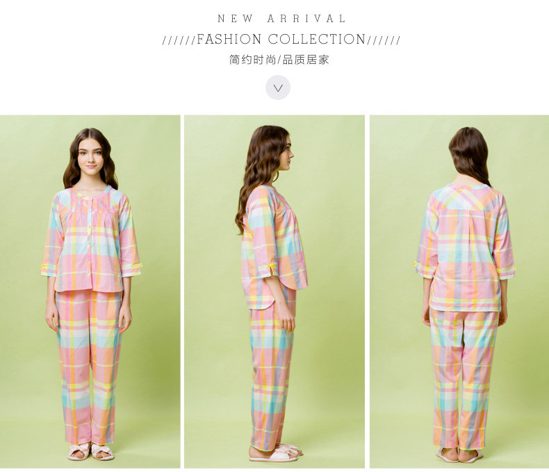 Pyjama pour femme en Coton à manches - Ref 2993758 Image 15