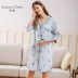 Mùa thu hươu bông đồ ngủ phim hoạt hình mới knit cotton ngắn nightdress mùa hè bảy điểm tay áo ladies home dịch vụ ăn mặc