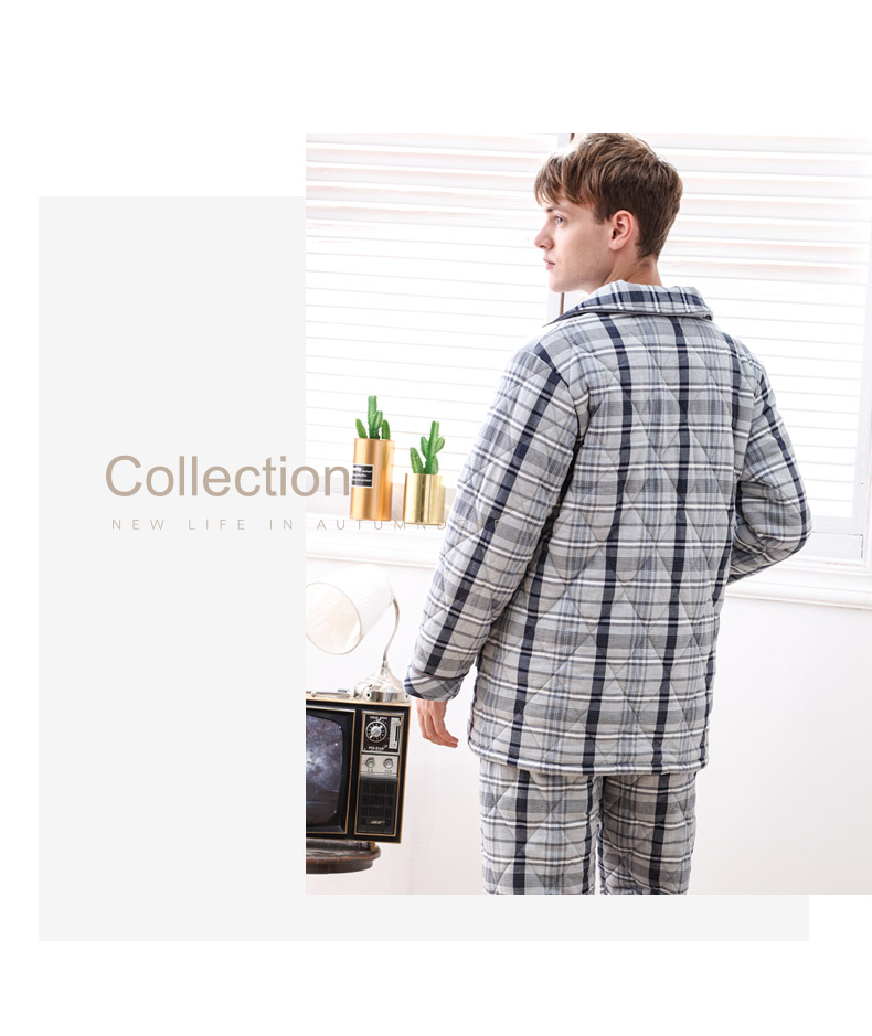 Pyjama pour homme en Coton à manches longues - Ref 3002619 Image 11