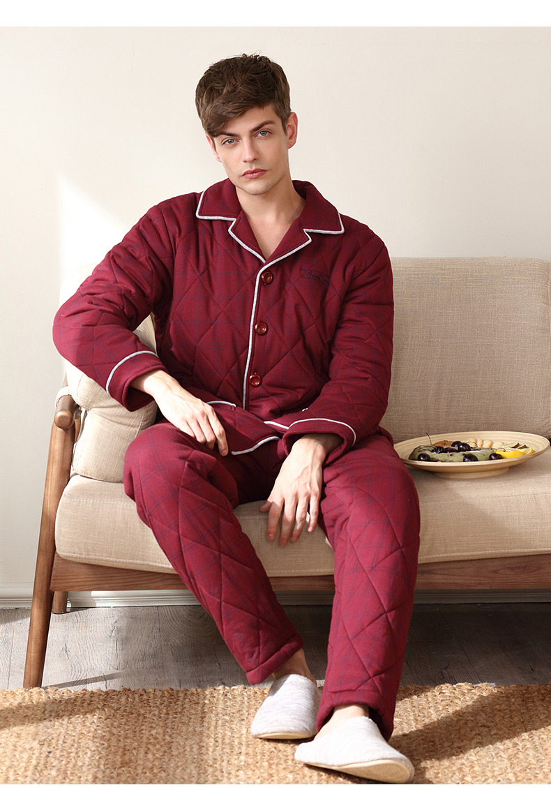 Pyjama pour homme en Coton à manches longues - Ref 3002639 Image 13