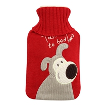 Explosion-proof hot water mini water bag warm hand treasure cloth fan warm water plush baby hot water bag rubber flannel water bag