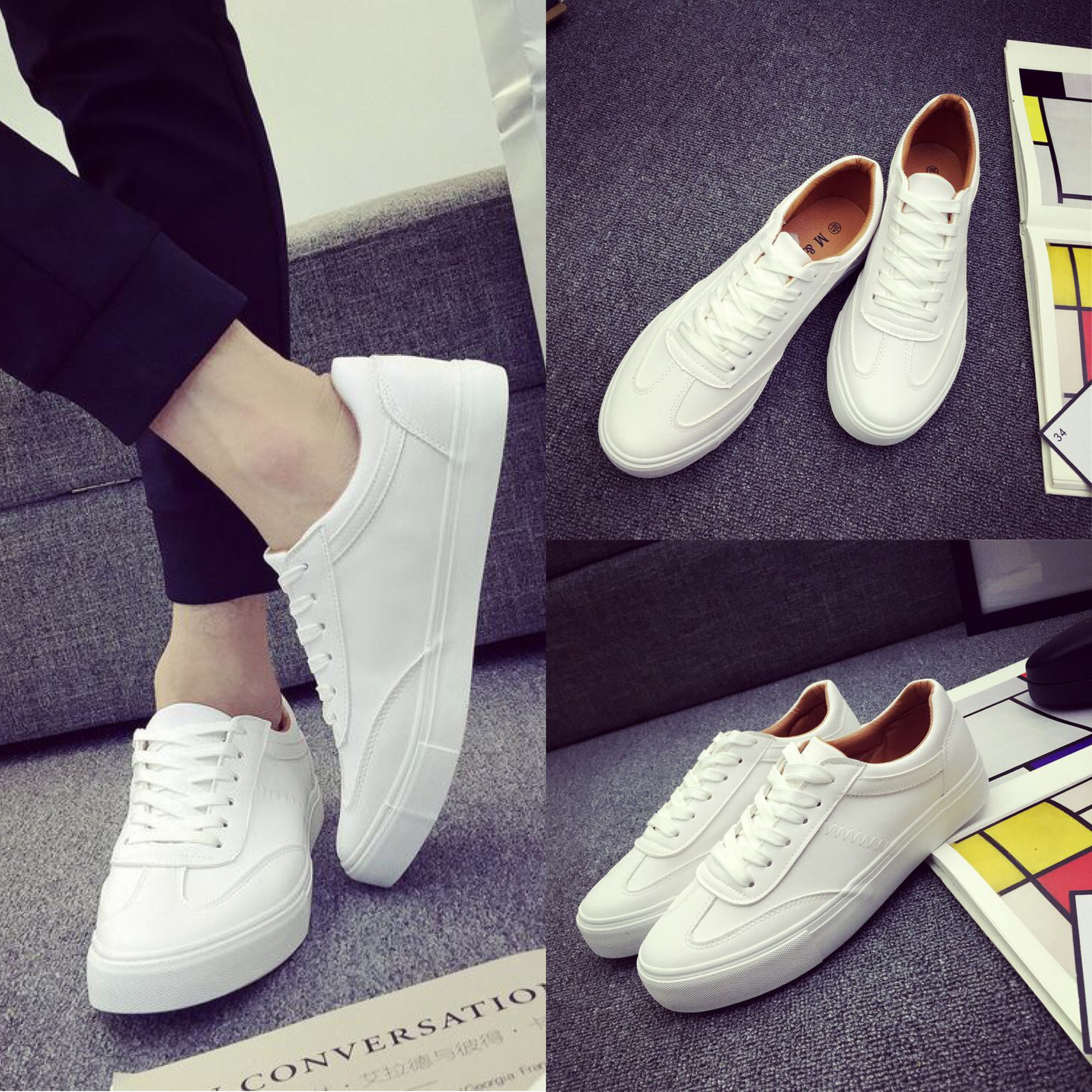 Summer couple small white shoes men in tide trend net red hundred and small sports leisure plate shoes