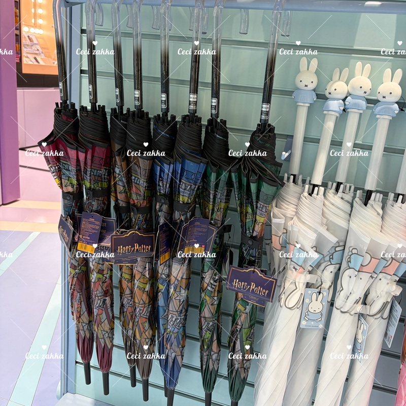 [in Stock] Miniso X Harry Potter Quidditch Series Window-Patterned Long-Handled Umbrella, Available in 4 Colors
