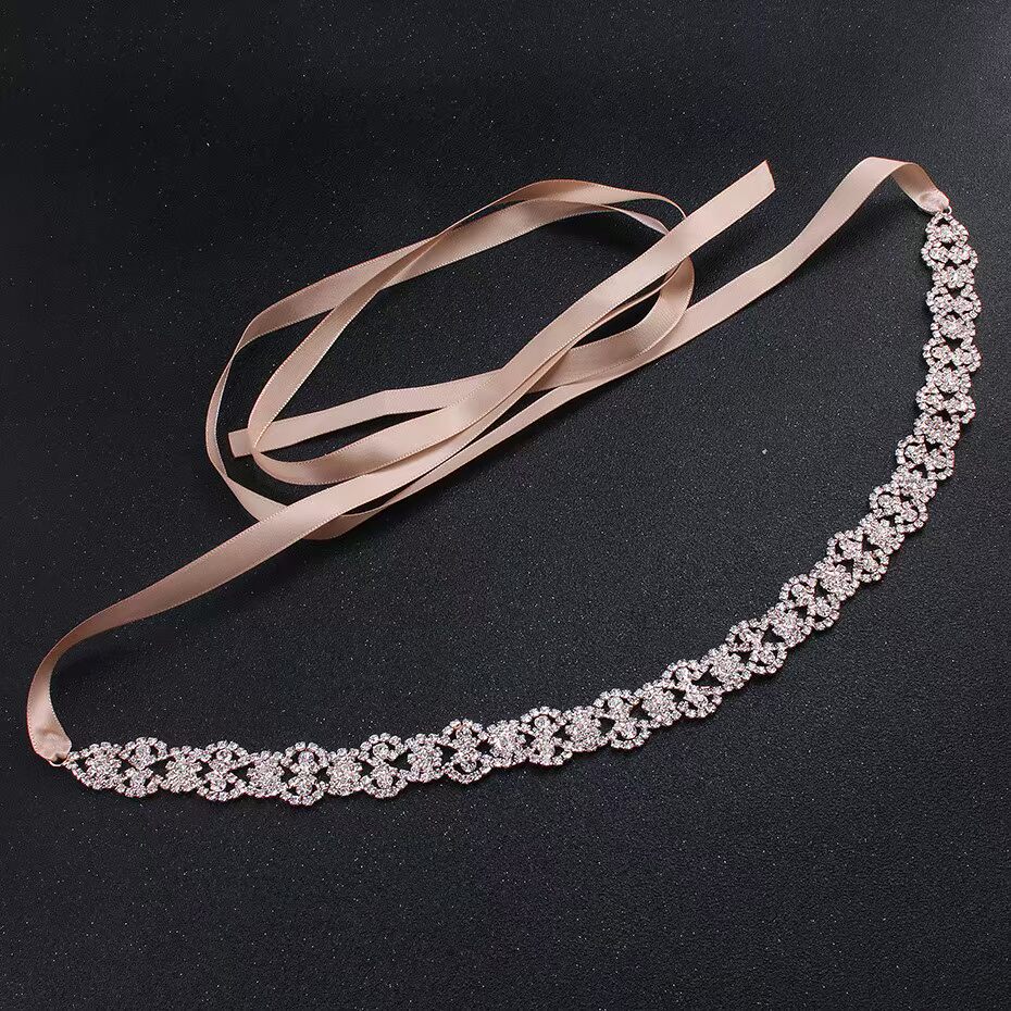 Thắt lưng rhinestone bán chạy của châu Âu và Mỹ Phụ kiện váy cưới kiểu dệt cổ điển - Thắt lưng thắt lưng dây dù