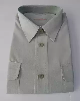 99-style striped long-sleeved shirt Retired allotment Wear-resistant quick-drying shirt Work long-sleeved free ironing shirt