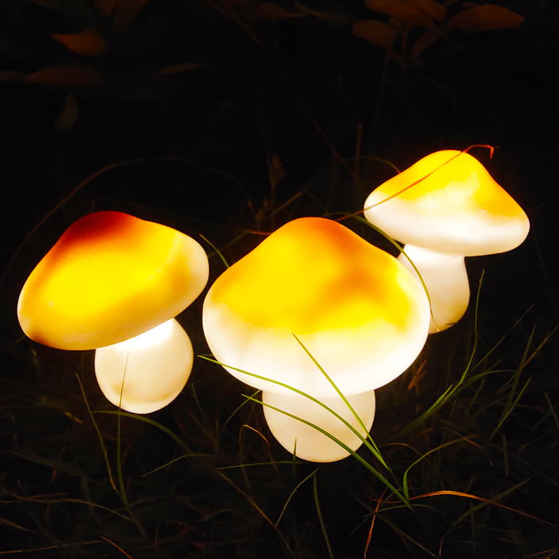Plug-lamped solar garden decorated mushroom lamps led lawn lawn landscape lamp outdoor plug lamp bush lamp