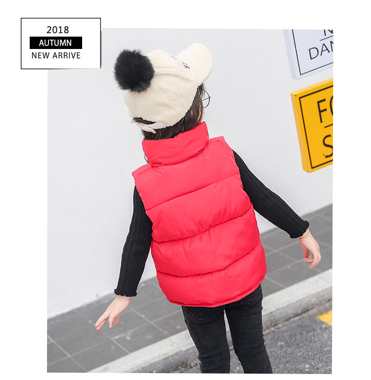 2018 trẻ em xuống áo vest cotton mùa đông dày cỡ lớn áo ấm nam và nữ trẻ em lớn mặc vest cổ đứng shop quần áo trẻ em