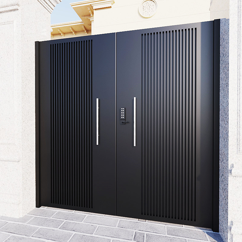 New Chinese-style villa courtyard door outdoor anti-rust garden courtyard door entry door anti-theft door single and double switches can be customized