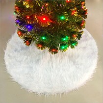 Christmas Plush Tree skirt Pure white long hair Christmas Tree skirt 78 90 122cm Christmas Tree decorative Tree skirt