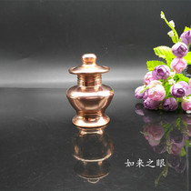 High about 8 2cm large with threaded pure copper mini baby bottle red copper treasure bottle ink bottle paint bottle
