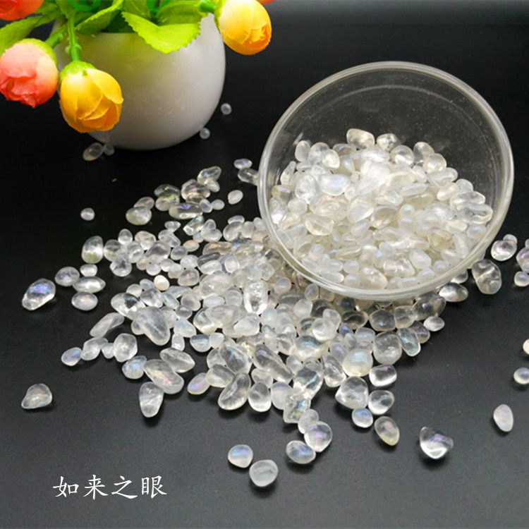 Buddhist supplies Seven precious stones of the moonstone Buddha statue collection for Manza plate eight for decoration 50g