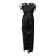 Tanglimei tube top black long dress banquet long sexy queen slim host birthday party dress