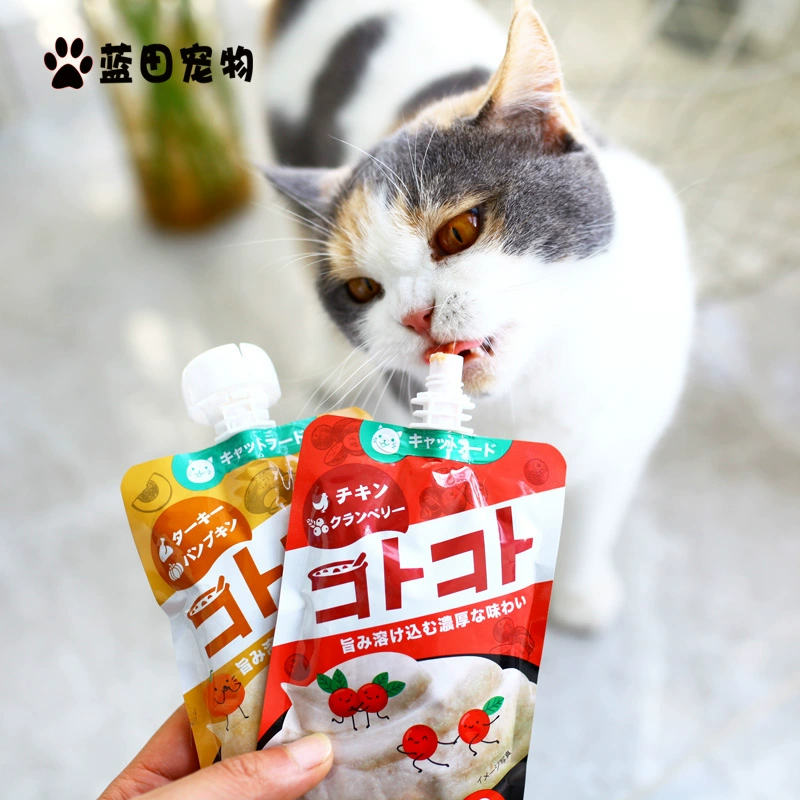 Lantian Pets Japan Hells Kitchen Sốt chua cho mèo Đồ ăn nhẹ Thức ăn ướt Thịt xay nhuyễn Phần thưởng cho mèo Đồ ăn nhẹ 100g - Đồ ăn nhẹ cho mèo