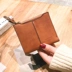 Phiên bản tiếng Hàn của ví ngắn đơn giản nhỏ tươi ngắn nữ gấp lớn đồ da handmade Ví tiền