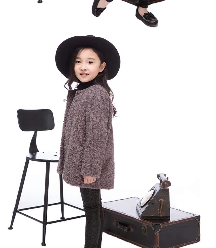 Manteau pour fille SC.ANNABELLE en laine - Ref 2162125 Image 16