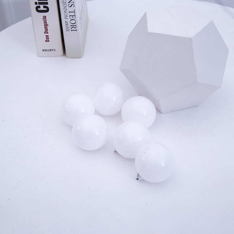 Christmas 6cm painted macaron pink white Christmas tree decoration ball Christmas decorations window roof color ball