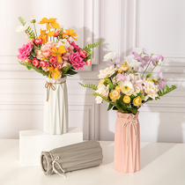 Fake Flower Emulation Flower Small Vase Flower Bouquet Suit Home Decoration Living Room Tea Table TV Cabinet Swing of the brides hand holding flowers