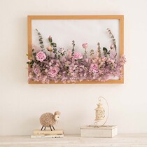 Pastoral wind meter box blocking distribution box wall hanging decoration floral simulation flower photo frame flower arrangement wall hanging painting decoration